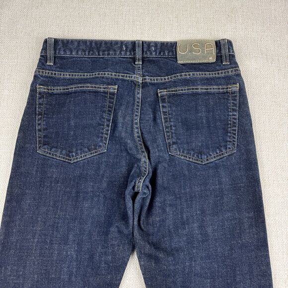 John Varvatos USA Bowery Jeans Men's Slim Straight Blue Denim Button Fly Size 32 - Picture 7 of 16